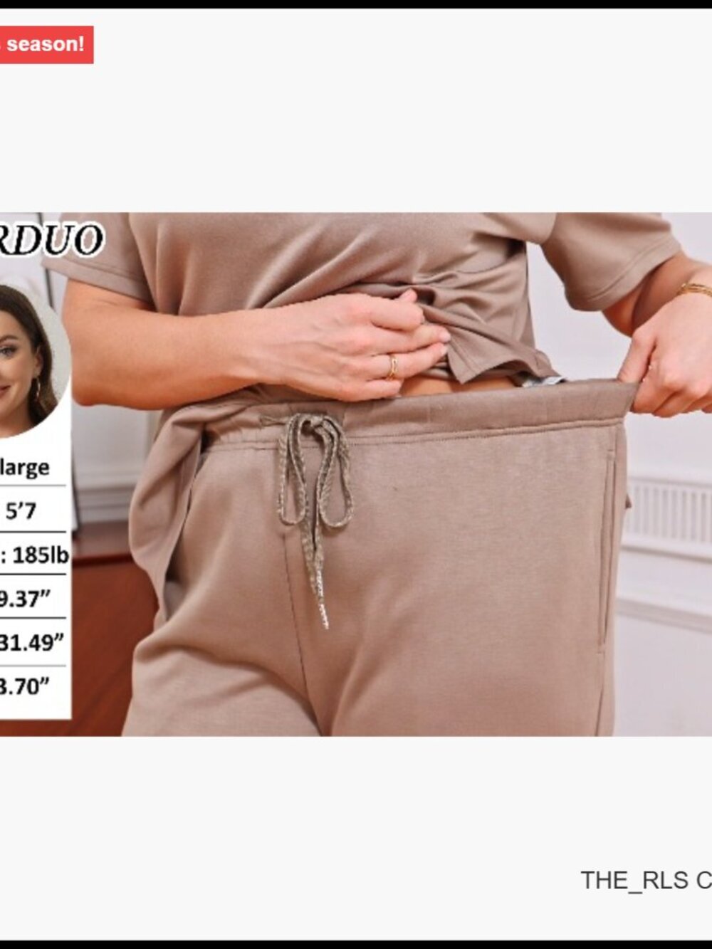 Side Slit Lounge Set with Wide Leg Tracksuit, 2 Piece Cozy Loungewear - Picture 7 of 7